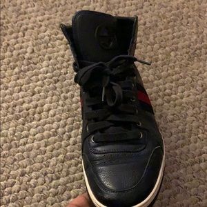 Mid top Navy Blue GUCCI sneakers